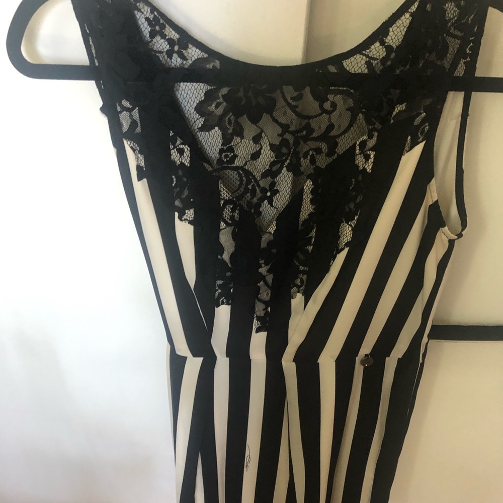 Black and white cocktail dress